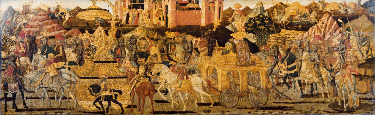 Cassone-Mittelteil: Der Triumph Davids von Giovanni Di Ser Giovanni Guidi