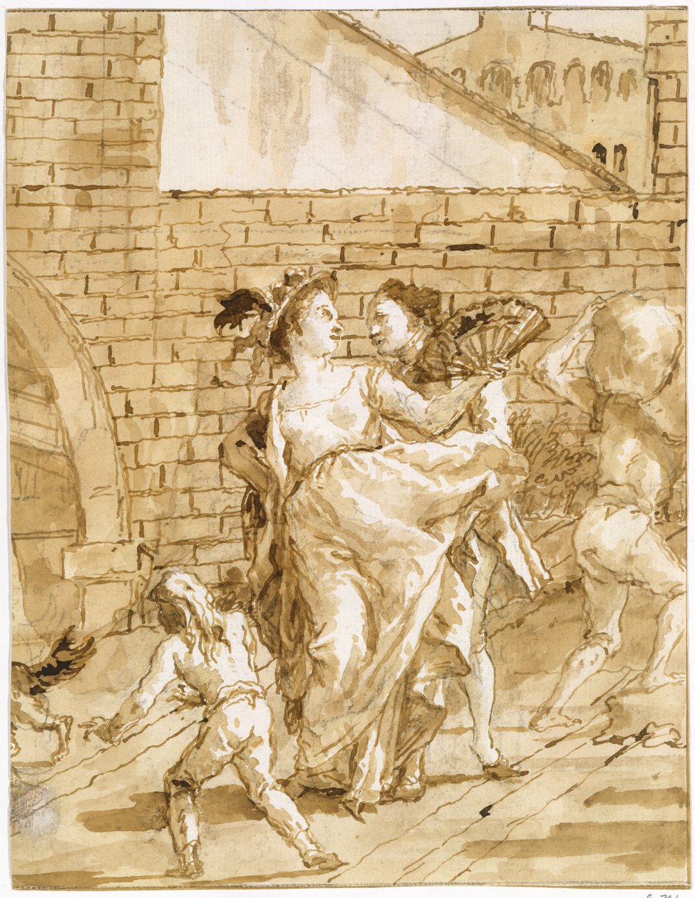 Eine Flirterei von Giovanni Domenico Tiepolo