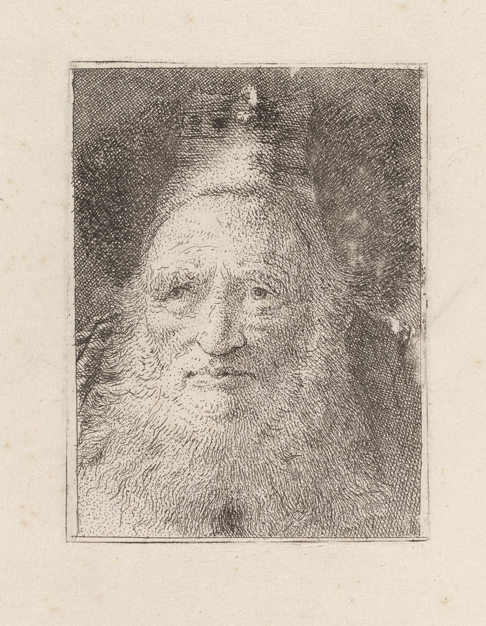 Bärtiger alter Mann mit Hut, aus der Raccolta di Teste (Sammlung von Köpfen) von Giovanni Domenico Tiepolo