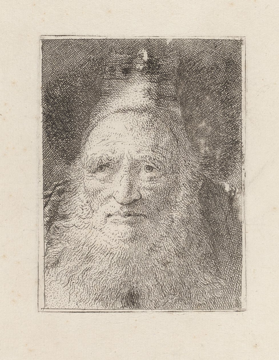Bärtiger alter Mann mit Hut, aus der Raccolta di Teste (Sammlung von Köpfen) von Giovanni Domenico Tiepolo