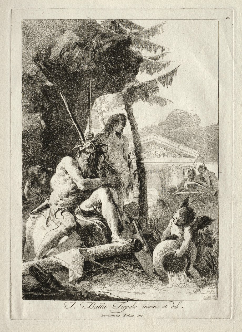 Fluviale Figuren von Giovanni Domenico Tiepolo