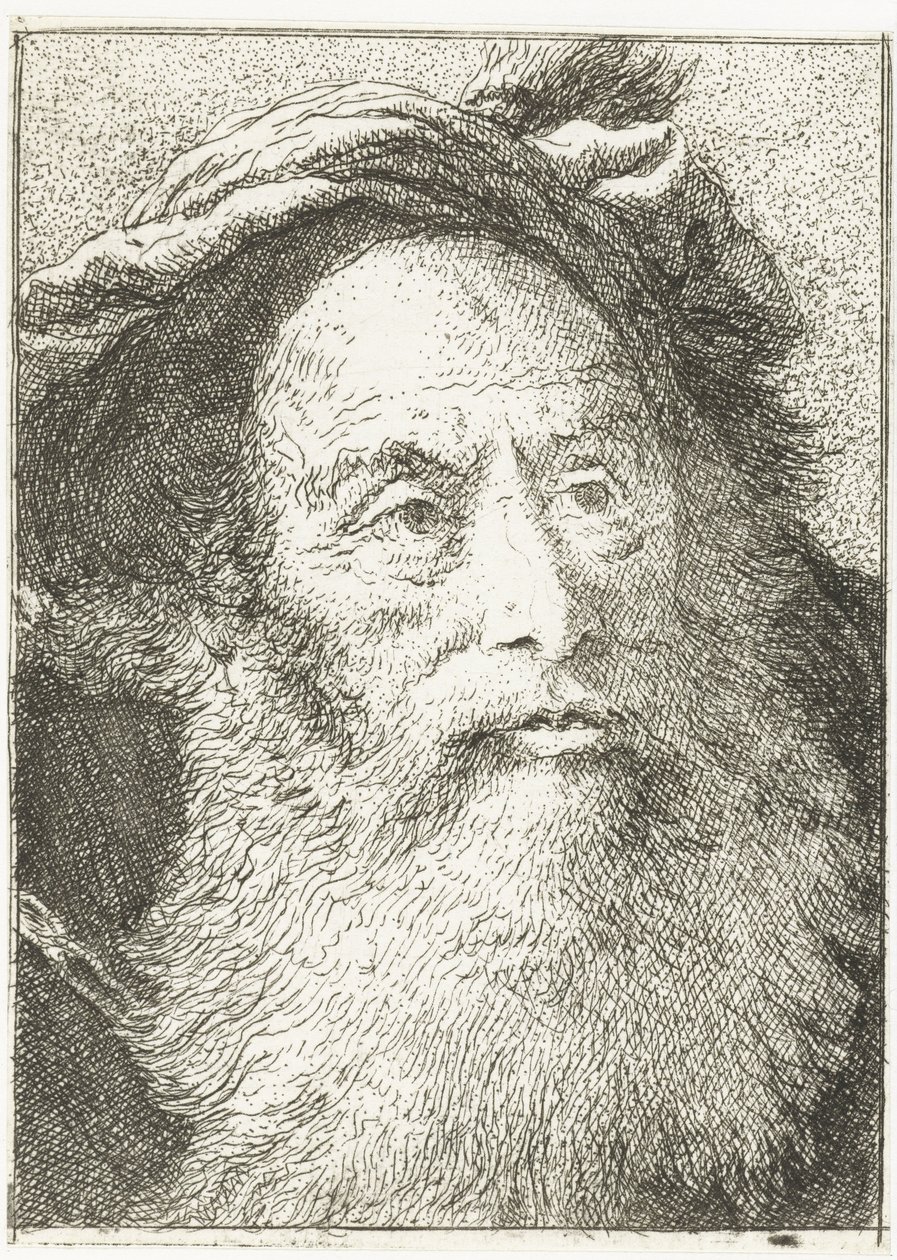 Mann mit Bart von Giovanni Domenico Tiepolo