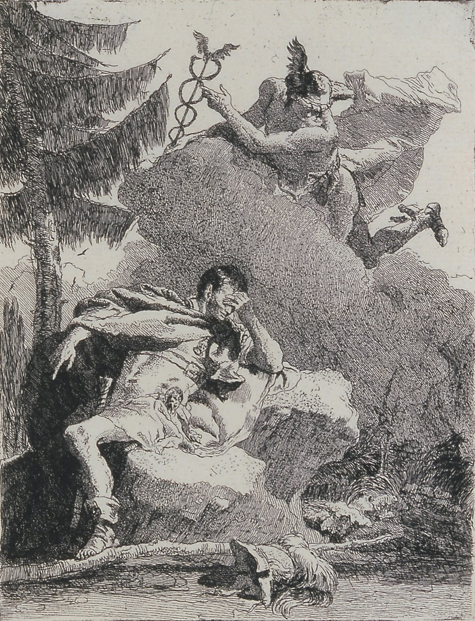 Merkur erscheint Aeneas im Traum von Giovanni Domenico Tiepolo