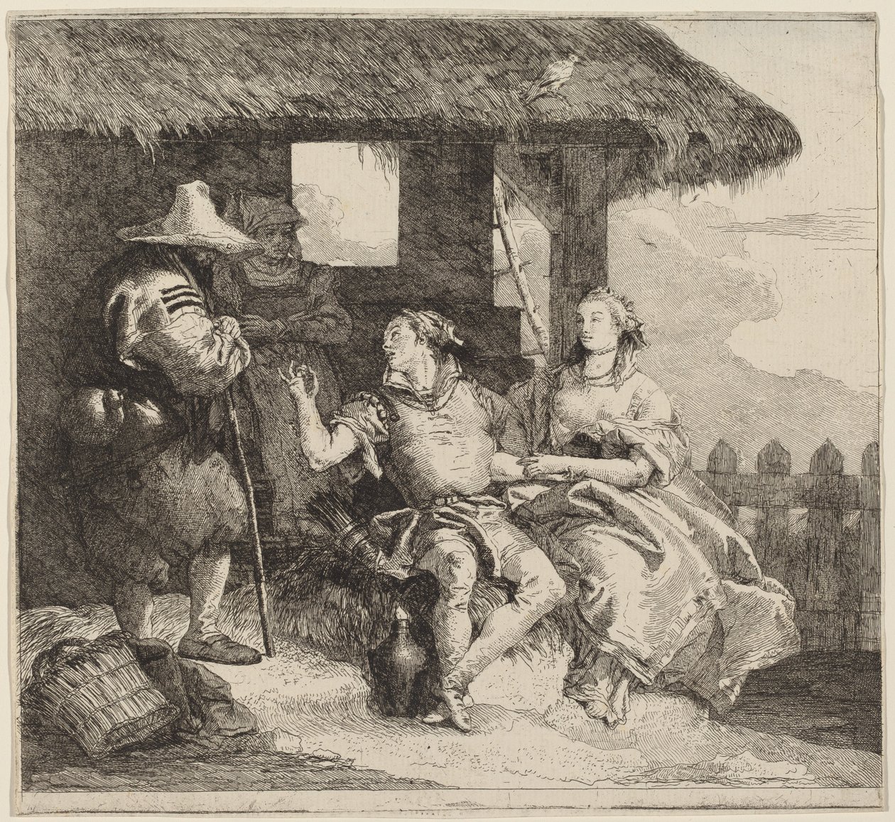 Die Hochzeit von Angelica und Medoro von Giovanni Domenico Tiepolo