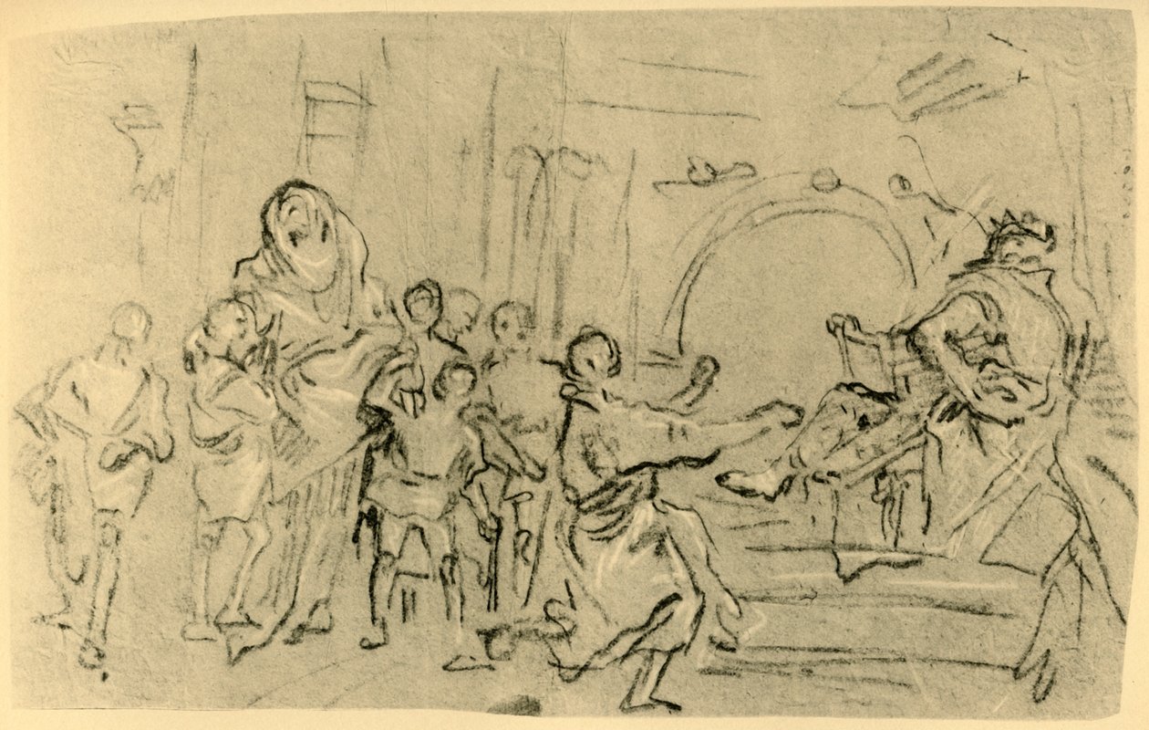 Die Mutter der Makkabäer vor Antiochus von Giovanni Domenico Tiepolo