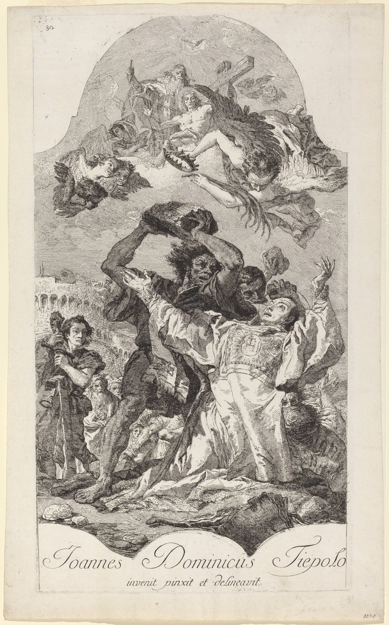 Die Steinigung des heiligen Stephanus von Giovanni Domenico Tiepolo