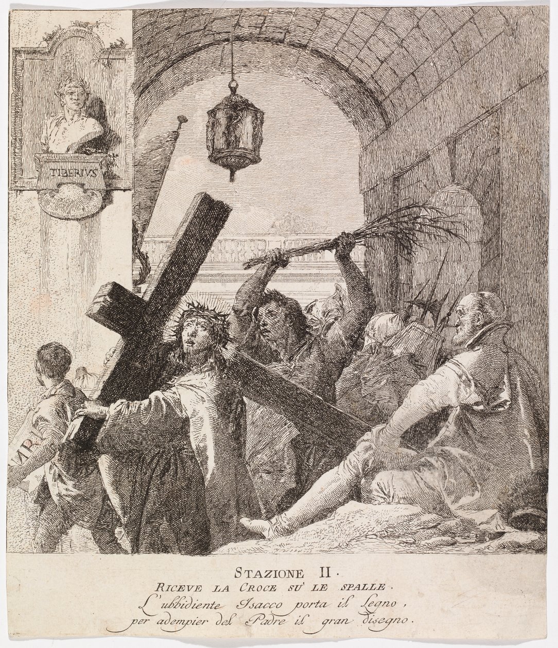 Kreuzweg - Station II. Jesus nimmt sein Kreuz auf von Giovanni Domenico Tiepolo