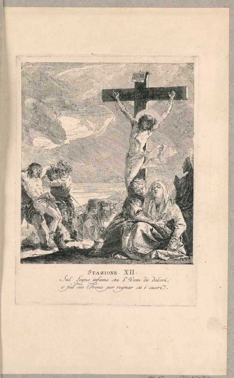 Via Crucis - Station XII, Die Kreuzigung von Giovanni Domenico Tiepolo