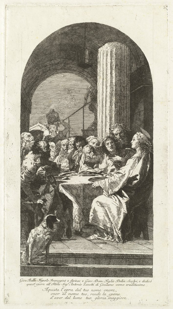 Das letzte Abendmahl von Giovanni Domenico Tiepolo after Giovanni Battista Tiepolo