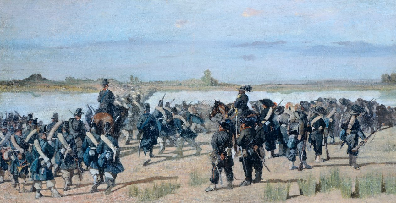 Überquerung des Mincio-Flusses von Giovanni Fattori