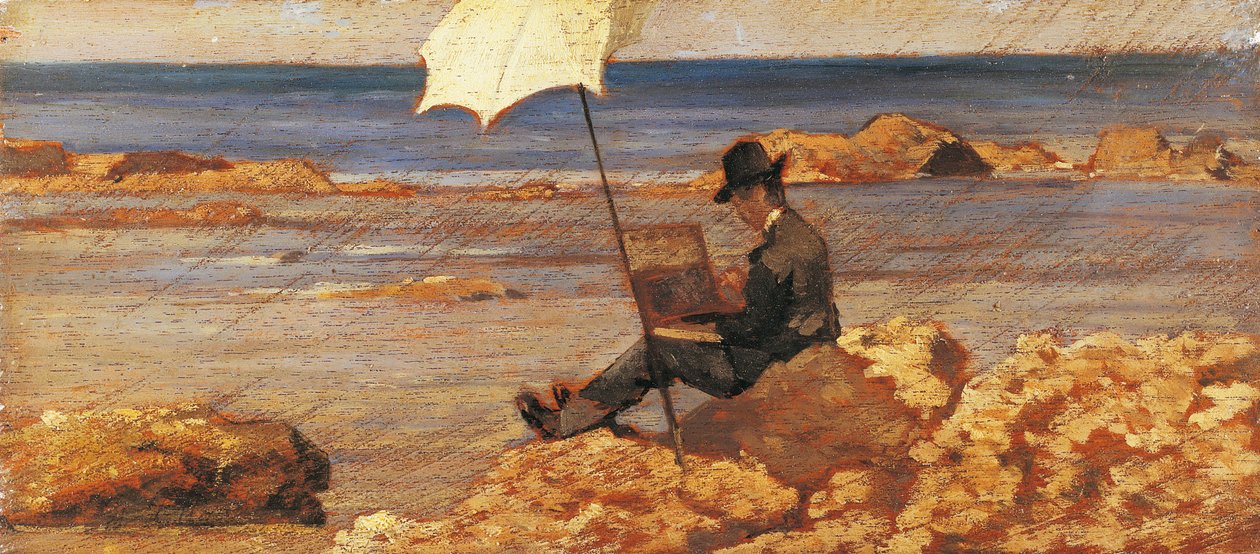Gemälde auf den Felsen von Giovanni Fattori