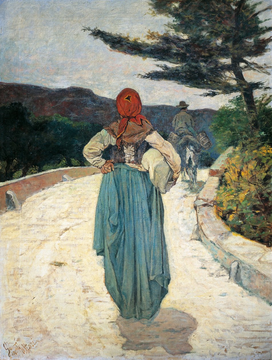Weiße Straße, von Giovanni Fattori (1825-1908) von Giovanni Fattori
