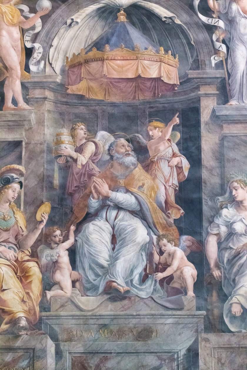 Papst Damasus I., Konstantinsaal (Fresko) von Giovanni Francesco (c.1488 1528) Penni