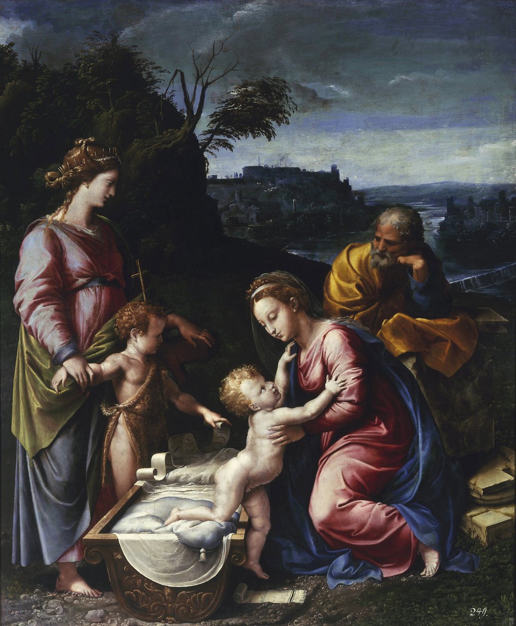 Die Heilige Familie mit dem jungen Johannes dem Täufer und der Heiligen Katharina von Giovanni Francesco (c.1488 1528) Penni
