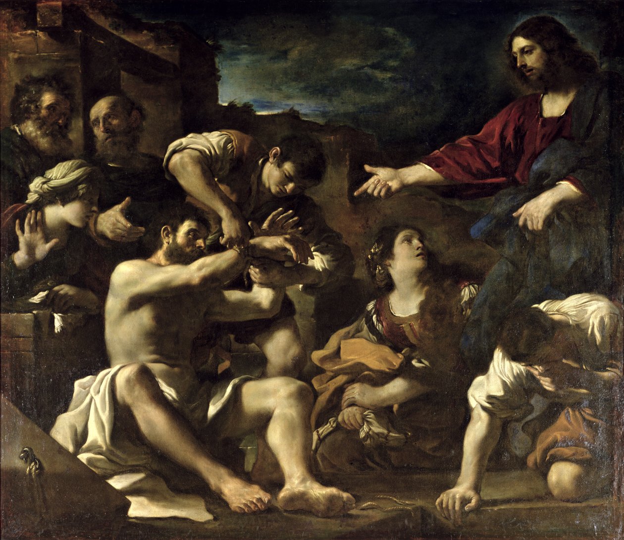Die Auferstehung des Lazarus, c.1619 von Giovanni Francesco Barbieri