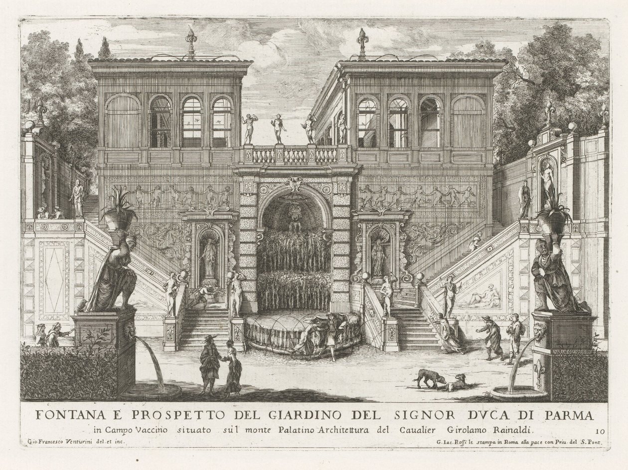 Farnesische Gärten in Rom von Giovanni Francesco Venturini