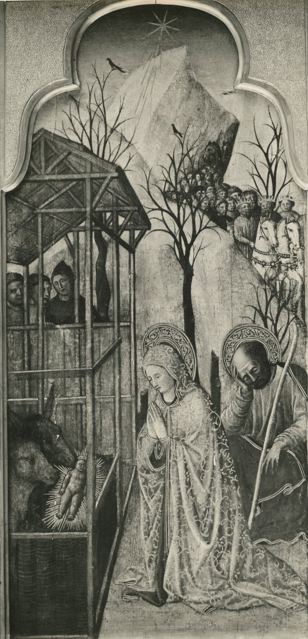 Zyklus des Lebens der Jungfrau, Geburt Christi, um 1445 von Giovanni Francesco da Rimini