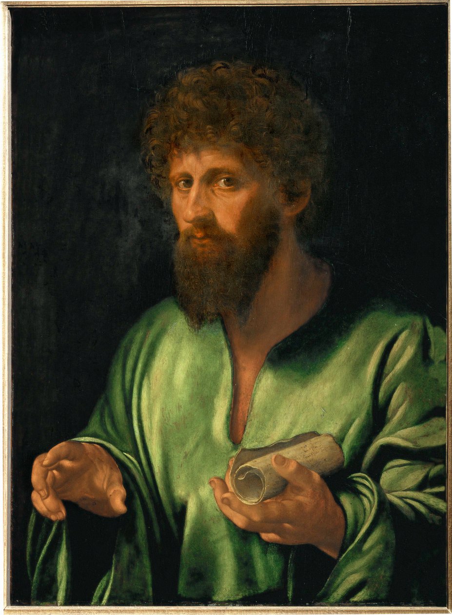 Ein Philosoph aus der Antike, um 1530 Pappelholz, 79 x 57 cm Inv von Giovanni Girolamo Savoldo