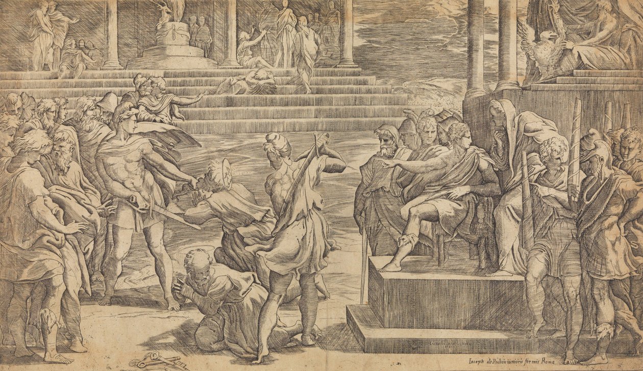 Das Martyrium von St. Peter und St. Paul, ca. 1527 von Giovanni Jacopo Caraglio