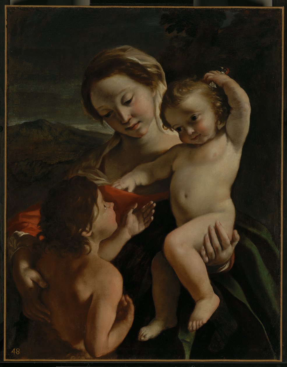 Madonna mit Kind und dem kleinen Johannes dem Täufer von Giovanni Lanfranco
