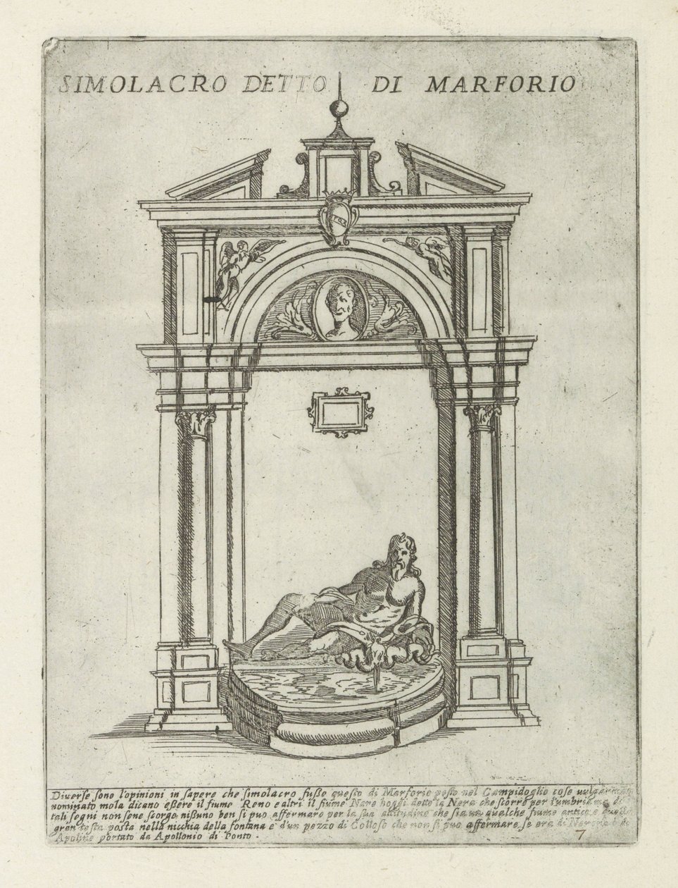 Fontein met het beeld van Marforio von Giovanni Maggi