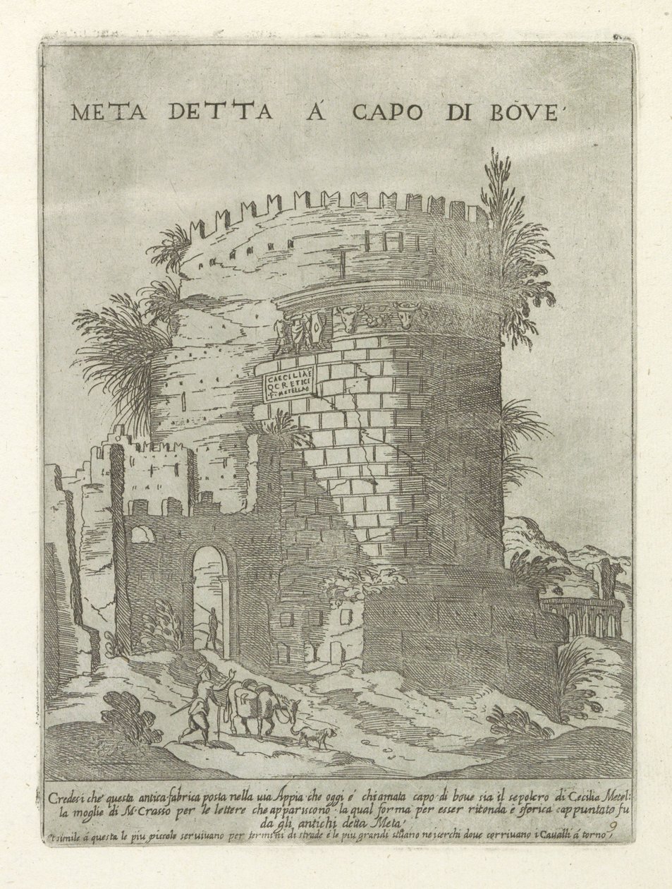 Grabmal der Caecilia Metella in Rom von Giovanni Maggi