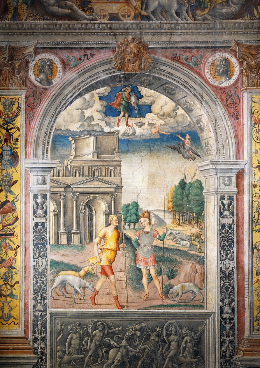 Fresko von Giovanni Maria Falconetto (1468-1535), Halle des Tierkreises, Palazzo D