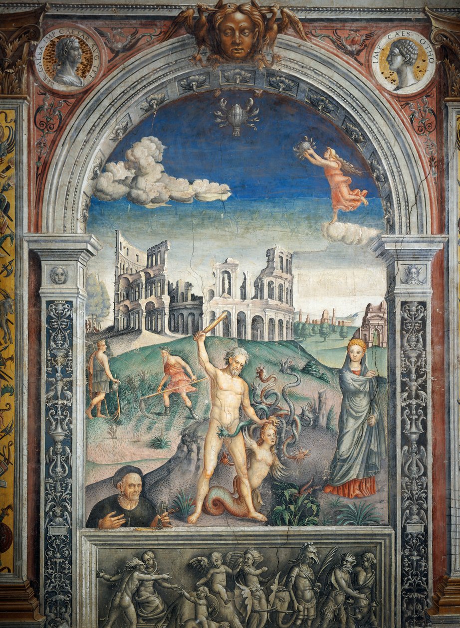 Fresko von Giovanni Maria Falconetto (1468-1535), Halle des Tierkreises, Palazzo D