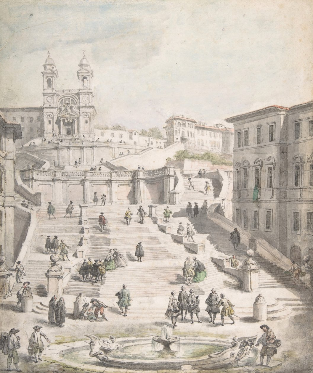 Scalinata della Trinità dei Monti, ca. 1756-58 von Giovanni Paolo Panini