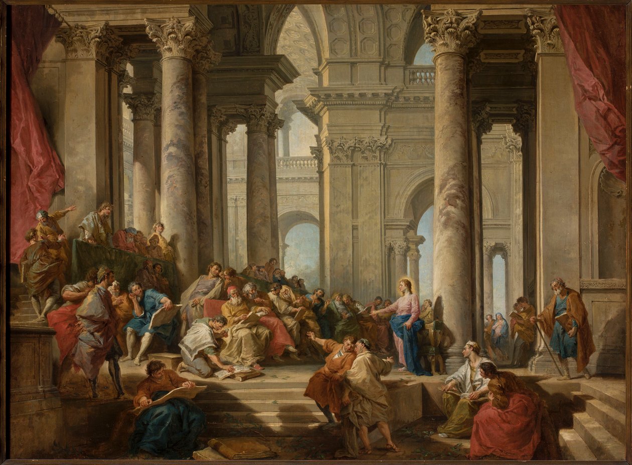 Christus unter den Schriftgelehrten von Giovanni Paolo Pannini