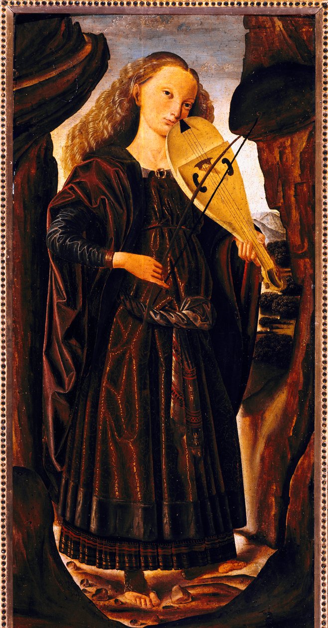 Die Muse Terpsichore, ca. 1480, von Giovanni Santi von Giovanni Santi