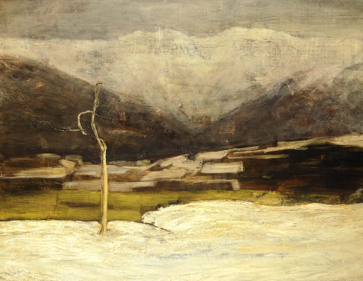 Landschaft von Savognino von Giovanni Segantini
