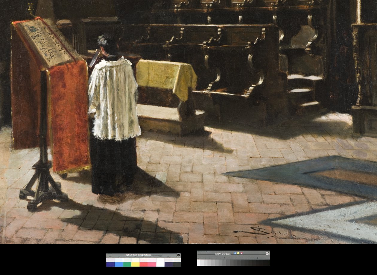 Der Chor der Kirche Sant’Antonio in Mailand, 1879 von Giovanni Segantini