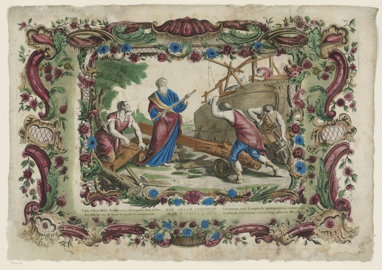 Bau der Arche Noah von Giovanni Volpato (possibly)