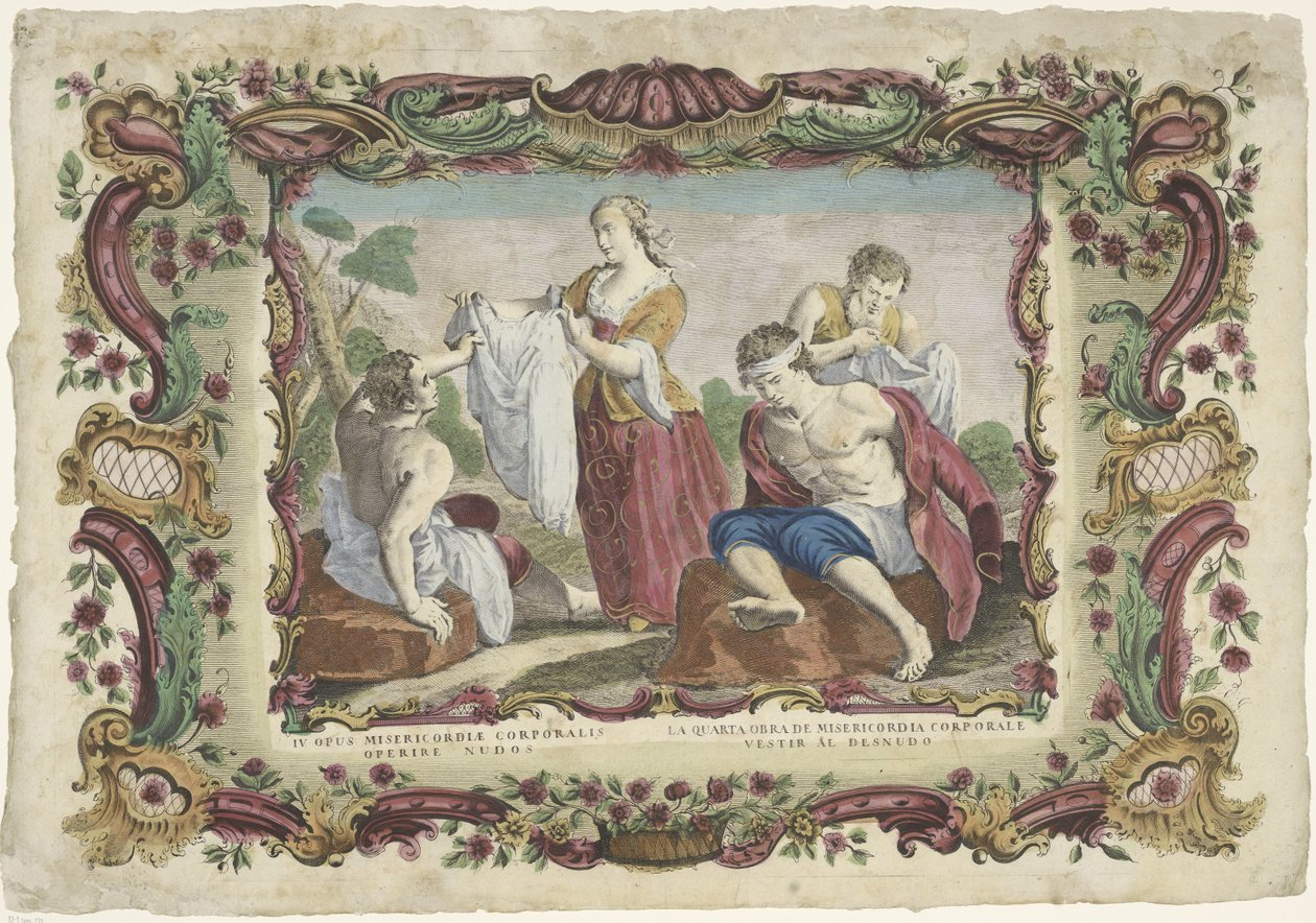 Die Nackten kleiden (Die Werke der Barmherzigkeit) von Giovanni Volpato