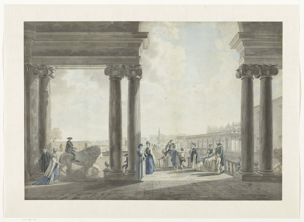 Ansicht der Gärten der Villa Medici in Rom (Ansichten von Rom und Umgebung) von Giovanni Volpato