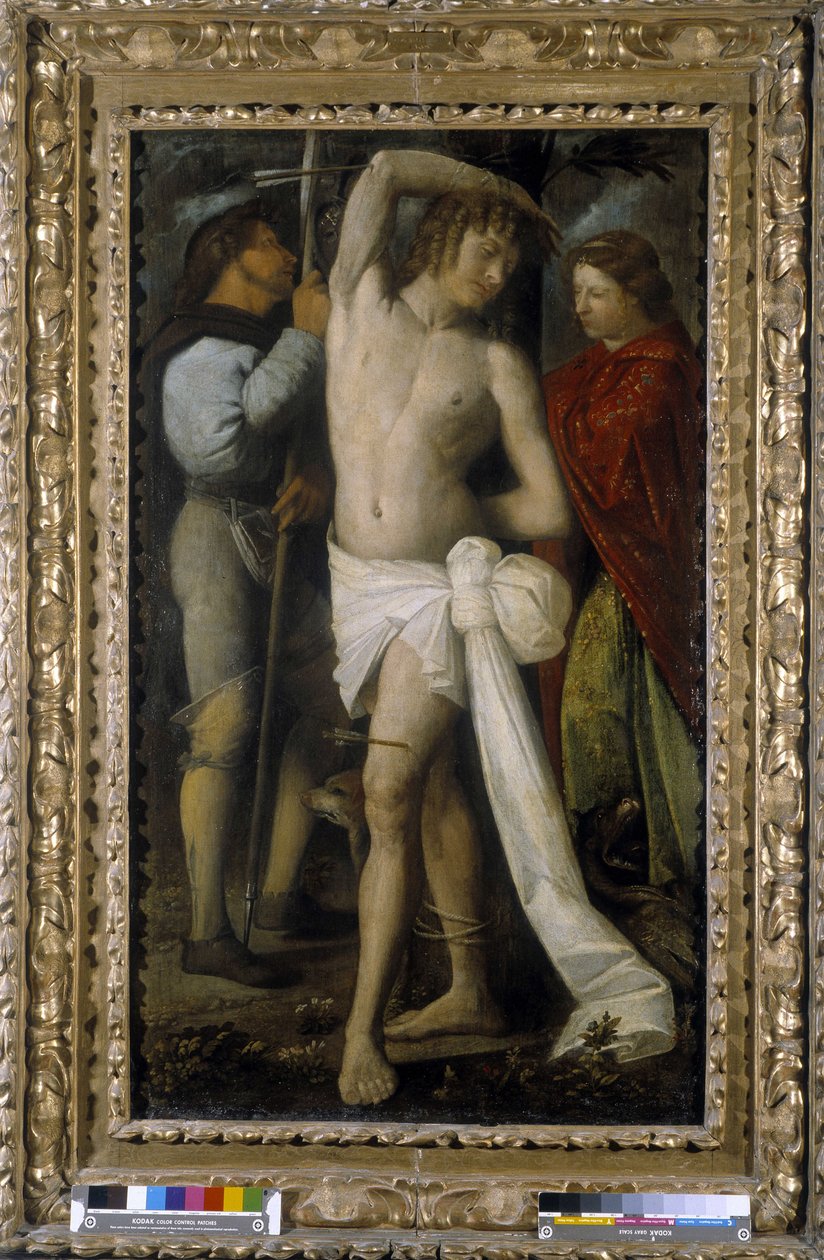 Heiliger Rochus, Heiliger Sebastian und Heilige Margarita von Giovanni de Busi Cariani
