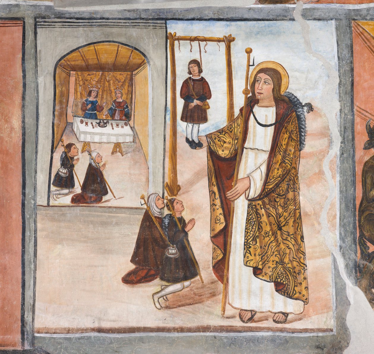 Das Wunder des Heiligen Jakobus in Santo Domingo de la Calzada von Giovanni di Cherasco Botoneri