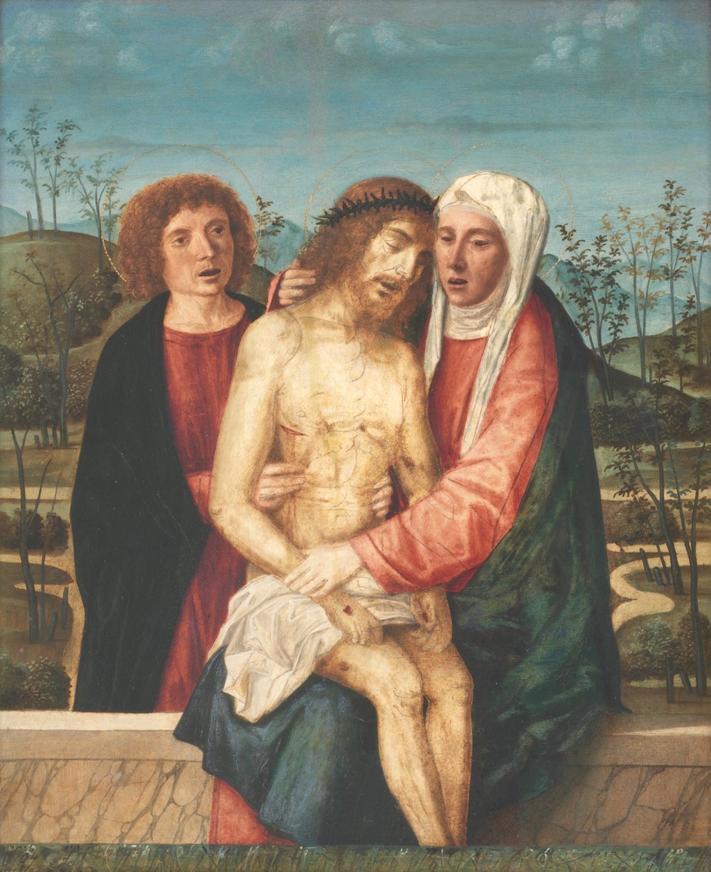 Pietà mit der Jungfrau und St. Johannes von Giovanni di Niccolo Mansueti
