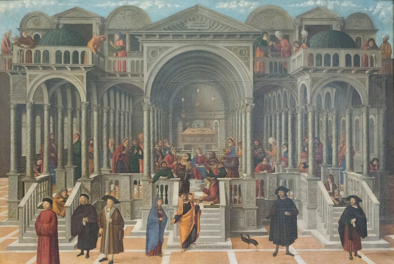 Der Streit im Tempel Jesu unter den Doktoren von Giovanni di Niccolo Mansueti