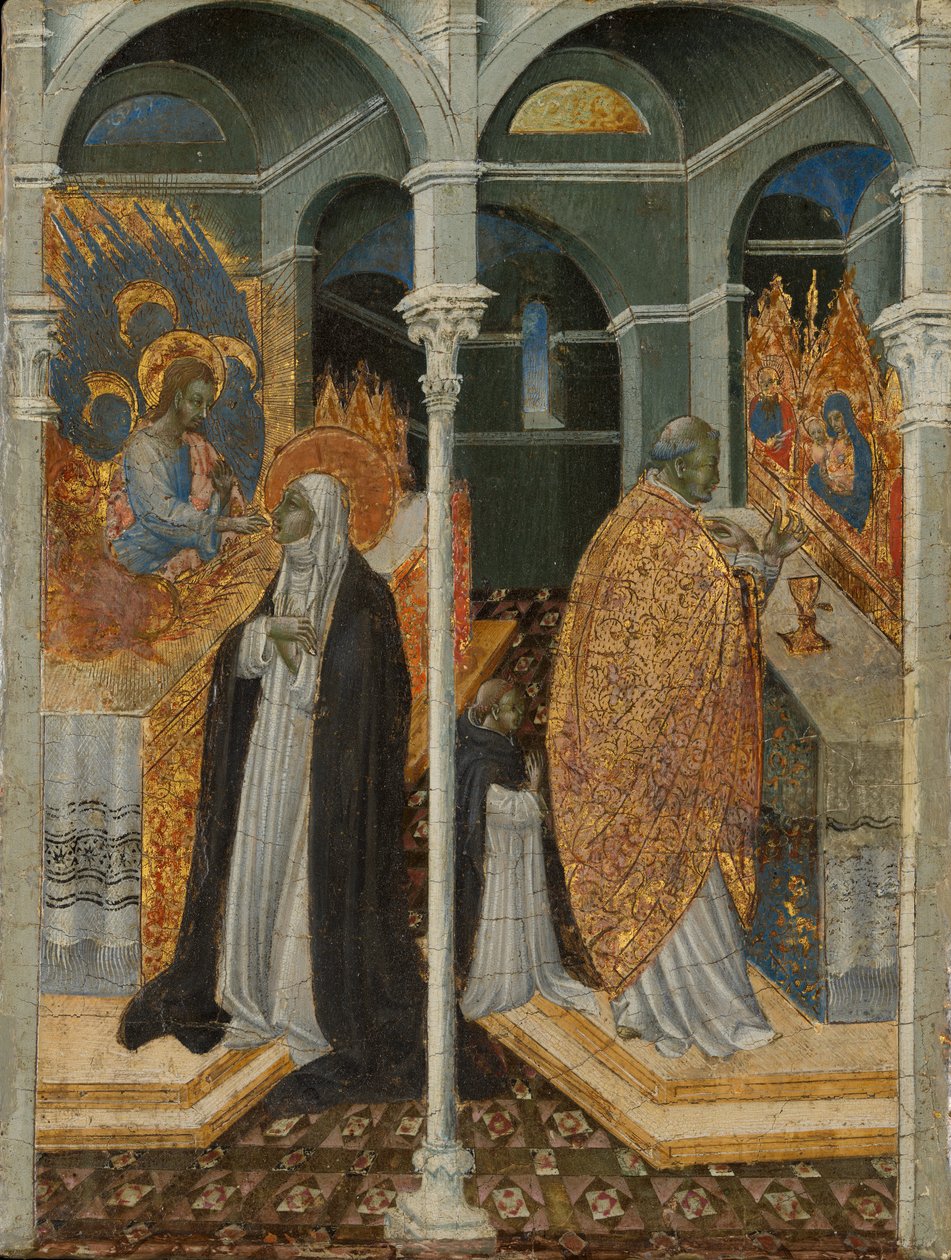 Die wunderbare Kommunion der Heiligen Katharina von Siena von Giovanni di Paolo
