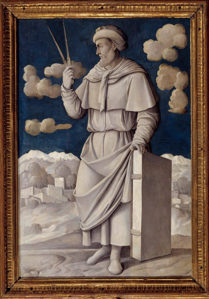 Ganzkörperporträt von Euklid (325-265 v. Chr.), griechischer Mathematiker von Girolamo Mocetto