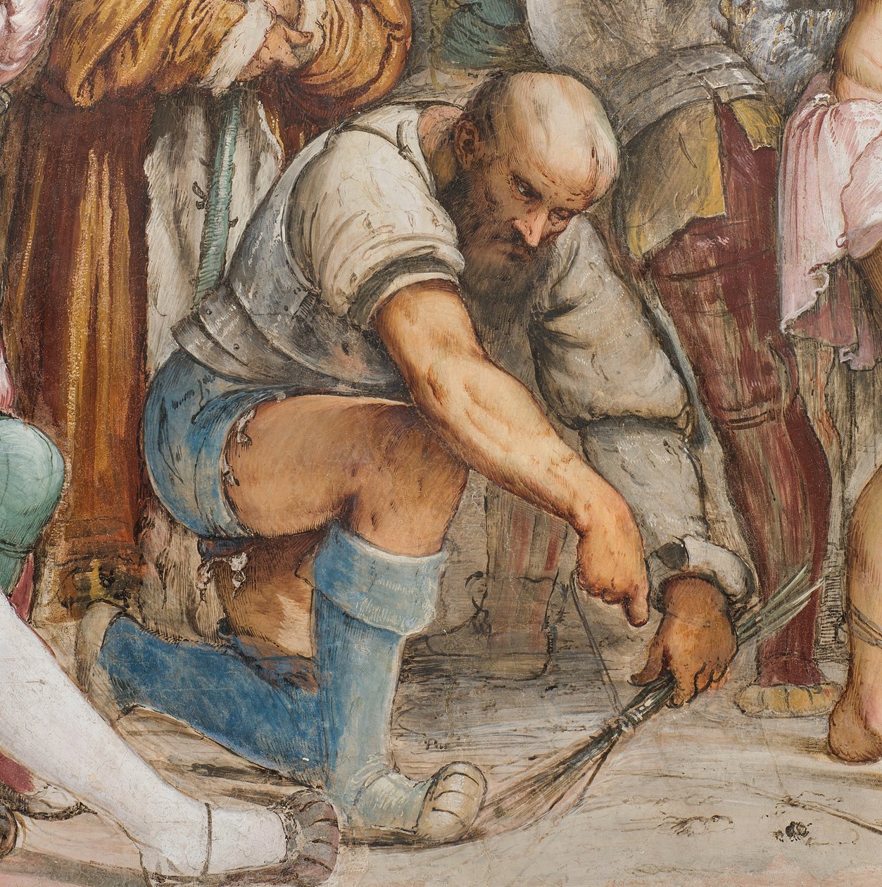 Zentrales Kirchenschiff, fünfter südlicher Spann, Geißelung Christi, Jerome Romanino von Girolamo Romanino