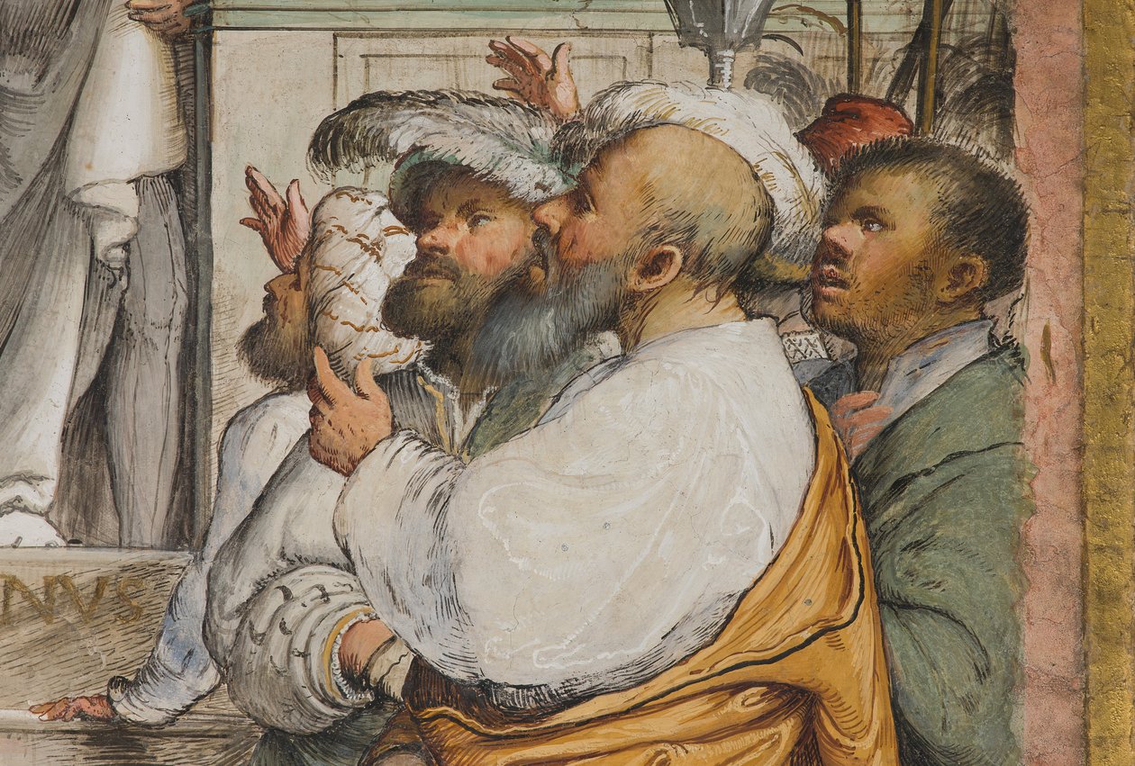 Zentrales Kirchenschiff, vierter südlicher Spann, Hecce Homo, Girolamo Romanino von Girolamo Romanino