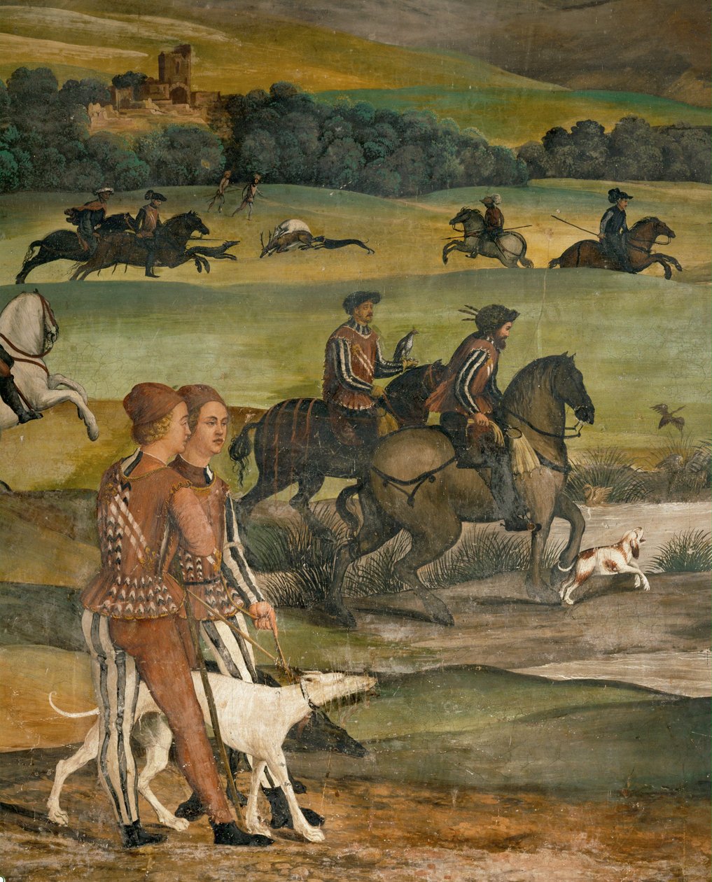 König Christians von Dänemark Besuch in Malpaga 1474 von Girolamo Romanino