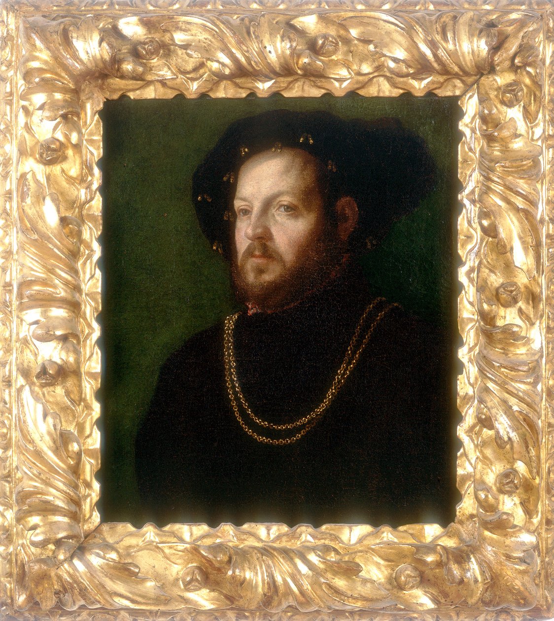 Porträt eines Mannes, Werk von Girolamo da Carpi, aufbewahrt in der Galleria Estense in Modena von Girolamo da Carpi