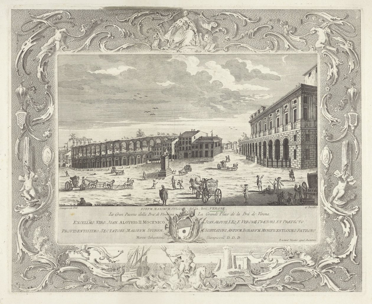 Piazza Bra in Verona von Giuliano Giampiccoli