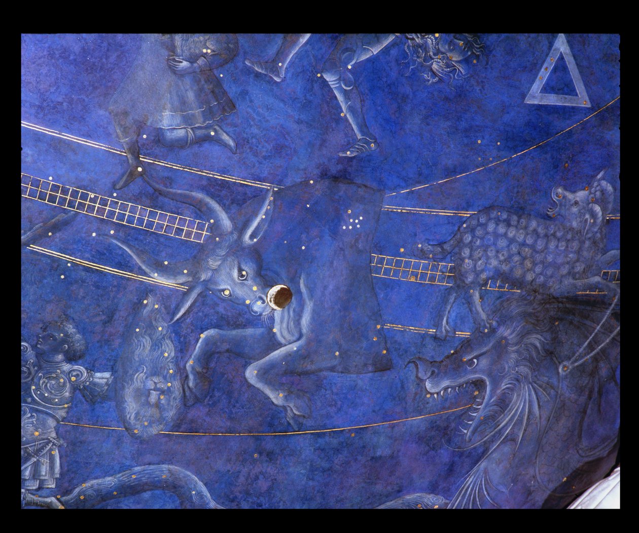 Der Weg der Sonne durch die Sterne in der Nacht des 4. Juli 1442 (Detail) von Giuliano dArrighi Pesello