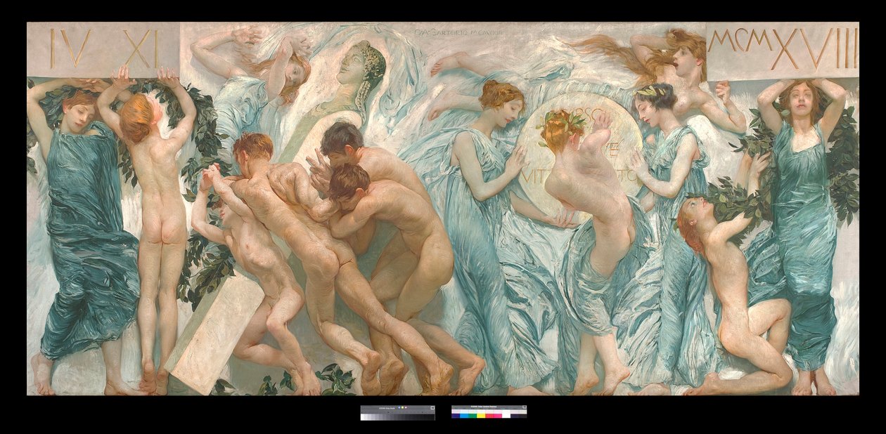 Diptychon: das Fest (la sagra) von Giulio Aristide Sartorio