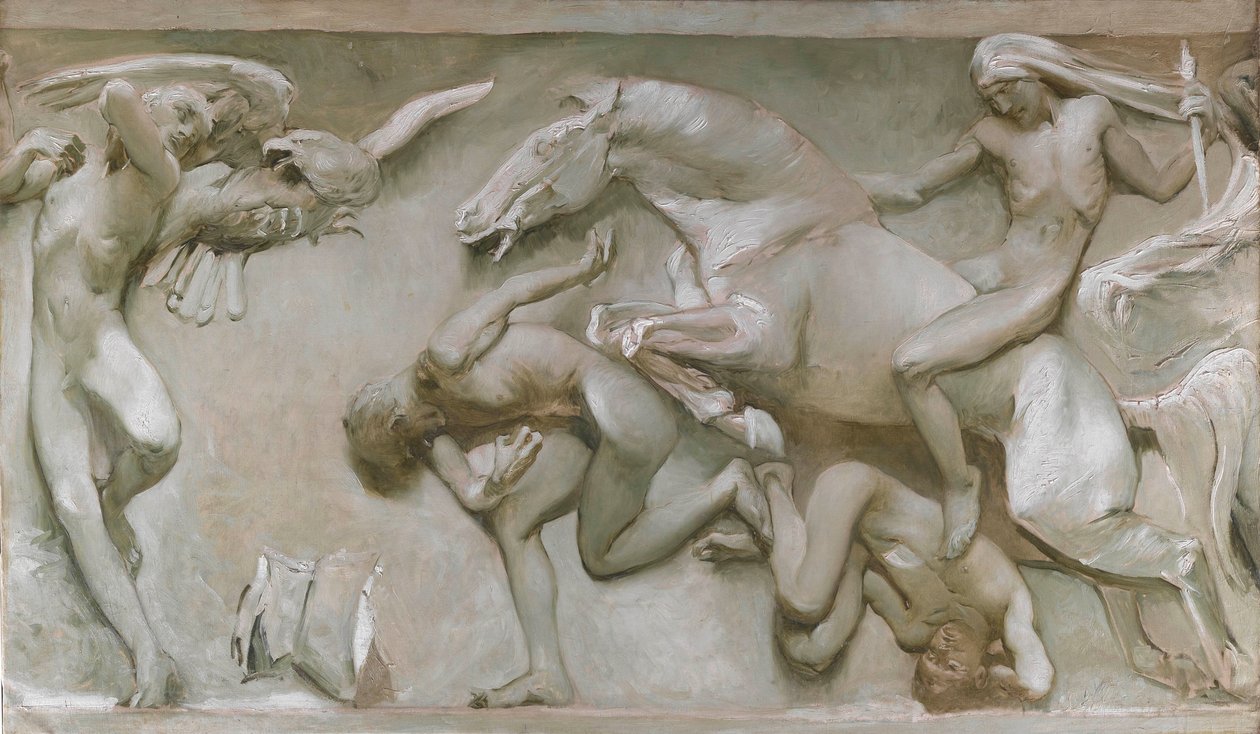 Aus den großen Entdeckungen, durch die düsteren Zeitalter..., 1906 von Giulio Aristide Sartorio